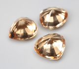 Набор из 3 чистейших гессонитов гранатов 5,42 карата 