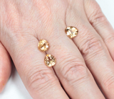 Набор из 3 чистейших гессонитов гранатов 5,42 карата 