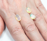 Набор из 3 ограненных эфиопских опалов 3,15 карата 