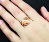 Золотое кольцо с рутиловым кварцем 8,93 карата и сапфирами