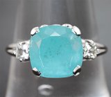 Золотое кольцо с редким смитсонитом 4,92 карата и лейкосапфирами