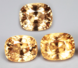 Крупный набор из 3 гессонитов гранатов 6,62 карата 