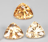 Крупный набор из 3 гессонитов гранатов 5,09 карата 