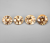 Набор из 4 гессонитов гранатов 5,73 карата 