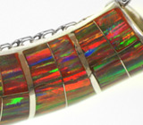 Кулон от «Kingsman» с огненными опалами Серебро 925