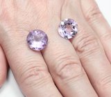 Пара чистейших аметистов авторской огранки 11,42 карата