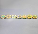 Набор из 7 ограненных эфиопских опалов 7,48 карата 