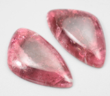 Редкая крупная пара забайкальских рубеллитов 20,94 карата 