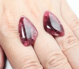 Редкая крупная пара забайкальских рубеллитов 20,94 карата