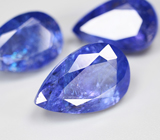 Крупный набор из 3 танзанитов 20,73 карата 