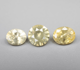 Набор из 3 желтых сапфиров 1,27 карата 