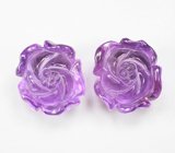 Пара резных аметистов 17,61 карата 