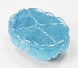 Насыщенный крупный резной аквамарин 38,55 карата 