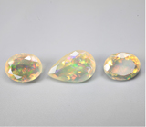 Набор из 3 ограненных эфиопских опалов 3,94 карата