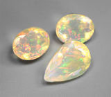 Набор из 3 ограненных эфиопских опалов 3,94 карата