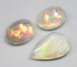 Набор из 3 ограненных эфиопских опалов 3,94 карата 