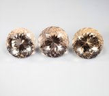 Набор чистейшего дымчатого кварца португальской огранки 36 карата 