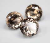 Набор чистейшего дымчатого кварца португальской огранки 36 карата