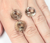 Набор чистейшего дымчатого кварца португальской огранки 36 карата