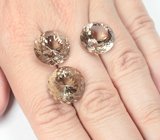 Набор чистейшего дымчатого кварца португальской огранки 36 карата 