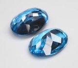 Крупная пара Swiss топазов 15,22 карата 