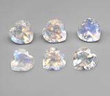 Набор ограненного лунного камня 4,46 карата 