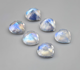 Набор ограненного лунного камня 4,46 карата 