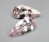 Редкая пара чистейших морганитов 5,19 карата