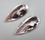 Редкая пара чистейших морганитов 5,19 карата 