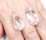 Эксклюзивный размер! Чистейшая пара бразильских морганитов 44,45 карата 