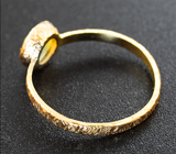 Золотое кольцо с хризобериллом с эффектом кошачьего глаза 1,37 карата Золото