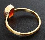 Золотое кольцо с чистейшим мексиканским «огненным» опалом 0,75 карата