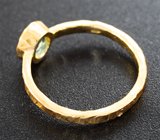 Золотое кольцо с «неоновым» турмалином цвета морской волны 0,8 карата