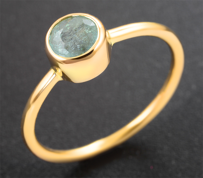 Золотое кольцо с параиба турмалином 0,85 карата