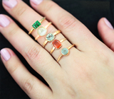 Золотое кольцо с ярким цаворитом 0,87 карата