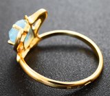 Золотое кольцо с редким афганитом 0,95 карата