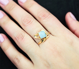 Золотое кольцо с редким афганитом 0,95 карата Золото