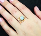 Золотое кольцо с редким афганитом 0,95 карата