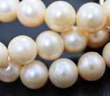 Массивное золотое колье с крупным золотисто-кремовым морским жемчугом барокко 252,55 карата Золото