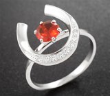 Золотое кольцо с мексиканским ограненным опалом 0,3 карата и бриллиантами