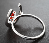 Золотое кольцо с мексиканским ограненным опалом 0,3 карата и бриллиантами Золото