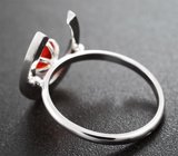 Золотое кольцо с мексиканским ограненным опалом 0,3 карата и бриллиантами