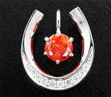 Золотой составной кулон с мексиканским ограненным опалом 0,3 карата и бриллиантами Золото