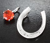 Золотой составной кулон с мексиканским ограненным опалом 0,3 карата и бриллиантами