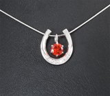 Золотой составной кулон с мексиканским ограненным опалом 0,3 карата и бриллиантами