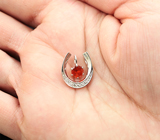 Золотой составной кулон с мексиканским ограненным опалом 0,3 карата и бриллиантами Золото