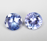 Пара фиолетовато-синих цоизитов 1,45 карата 