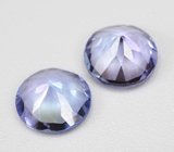 Пара фиолетовато-синих цоизитов 1,45 карата