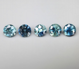 Набор из 5 сапфиров 1,09 карата 