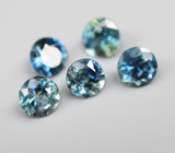 Набор из 5 сапфиров 1,09 карата 